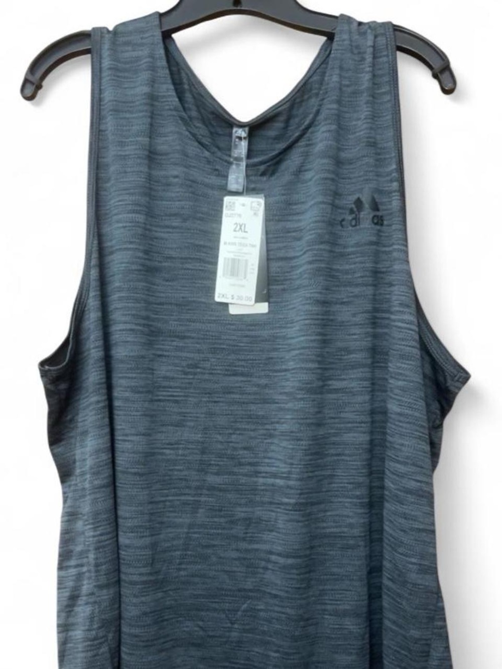 Adidas Men’s 2XL Axis Tech Training Tank Top Black Gray NWT